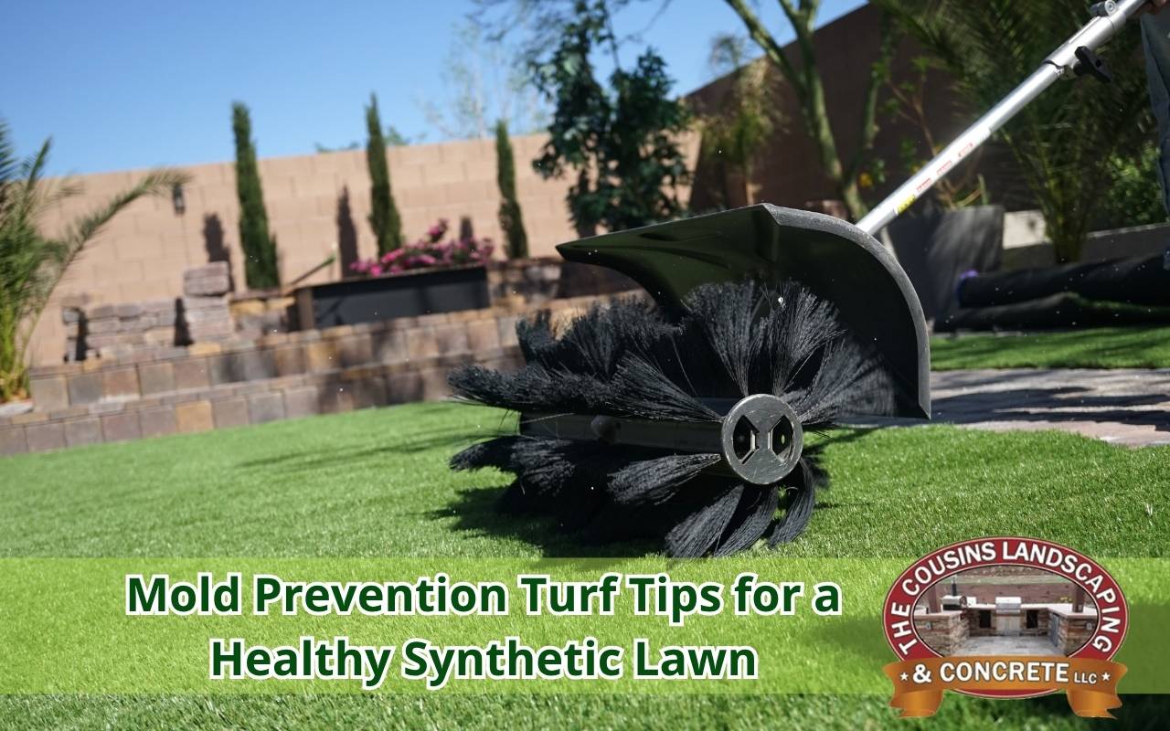 Brushing synthetic turf to promote airflow and drying