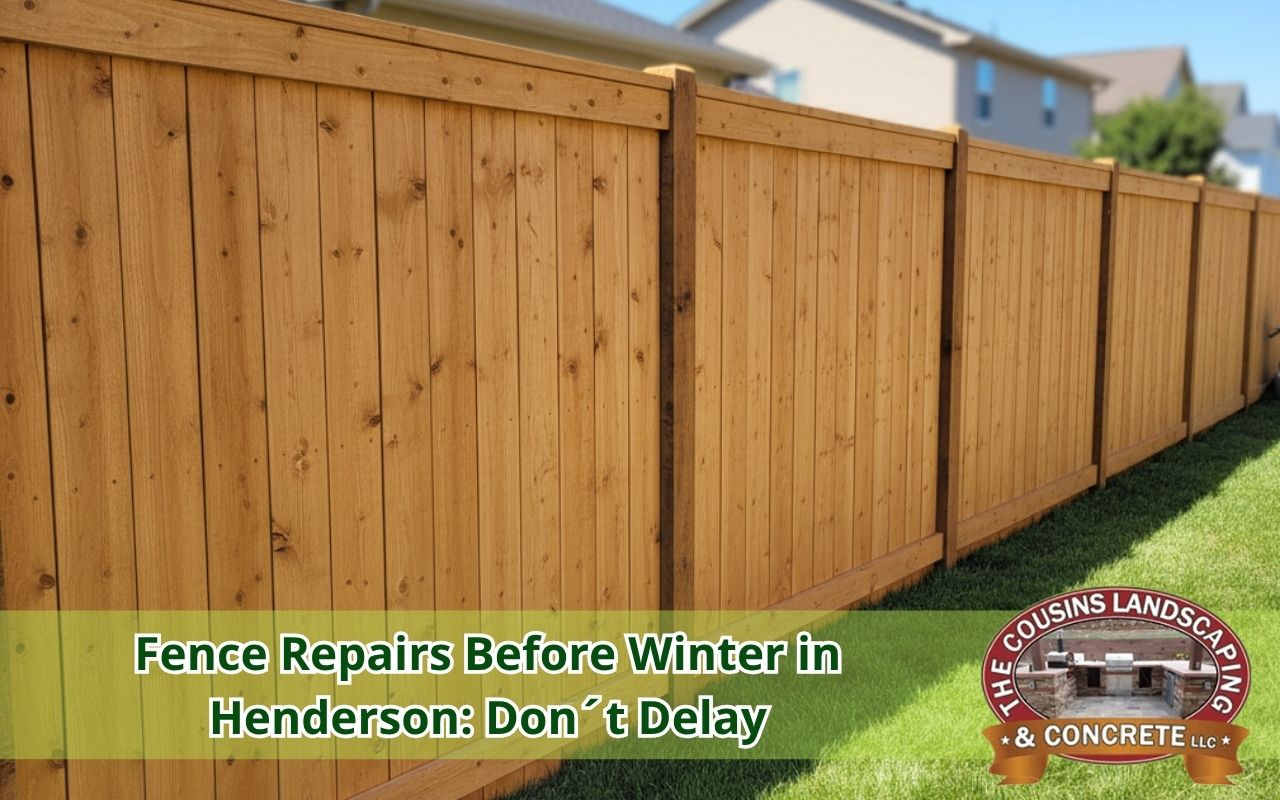 Homeowner performing fence repair before winter in Henderson CO