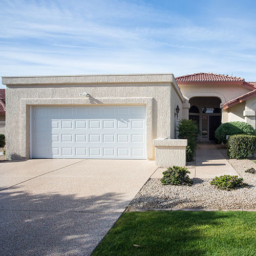Newly installed concrete driveway in Thornton, CO by The Cousins Landscaping & Concrete LLC