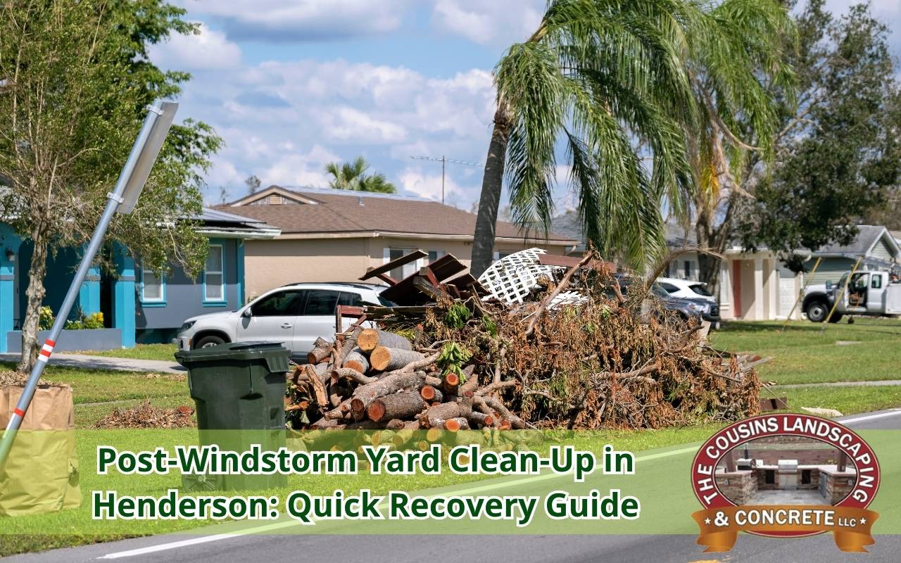 Debris pickup for yard cleanup after windstorm henderson co with safe sorting