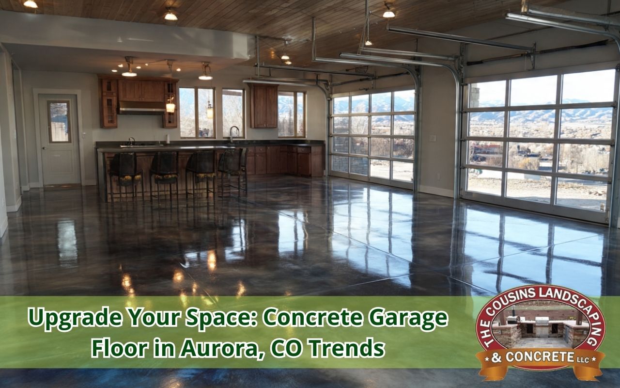 Modern Concrete Garage Floor in Aurora, CO with a sleek coated finish