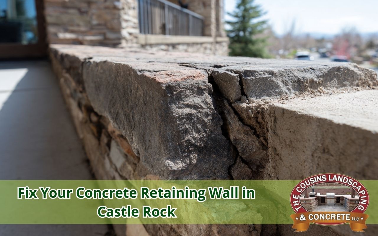 Concrete Retaining Wall Repair in Castle Rock sealing exterior cracks to prevent water damage.