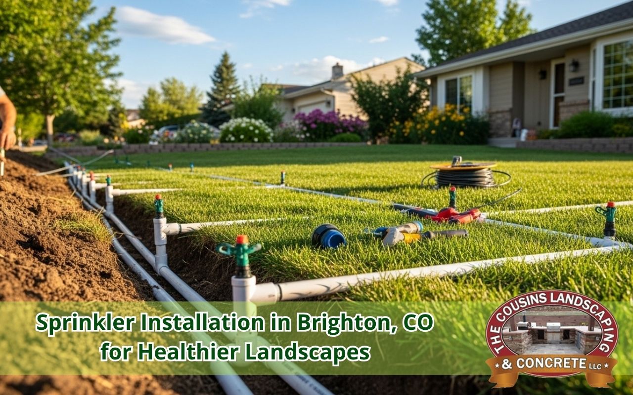 sprinkler installation in Brighton, CO for a healthy front yard