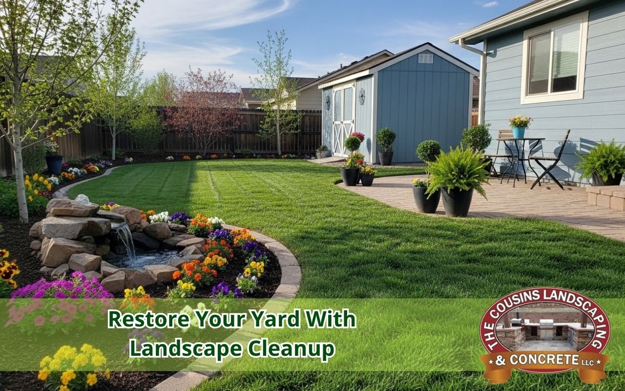 Landscape cleanup in Henderson, CO for a clean spring yard reset
